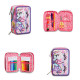 ASTUCCIO SCUOLA 3 ZIP A LIBRO SJ GANG ANIMALI FANTASY SJ GIRL45PZ.PENNA CANCEL.FRIXION/PASTEL.GIOTTO+ACCESS.SEVEN ITALY