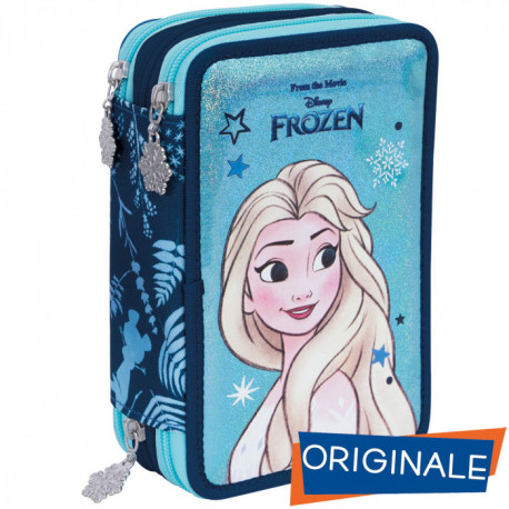 ASTUCCIO SCUOLA 3ZIP A LIBRO FROZEN DISNEY BELIEVE IN YOURSELF CONTIENE43PZ.GIOTTO/TRATTO CANCELLIK.DA SEVEN ITALY