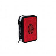 ASTUCCIO SCUOLA 3 ZIP A LIBRO AC MILAN WHAT A GOA ROSSONERI 45PZ PASTEL.GIOTTO/PENNA TRATTO CANCELLIK+ACCESS.SEVEN ITALY