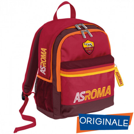 ZAINO SCUOLA ORGANIZZATO AS ROMA IS MAGIC 44X30X17CM 2 ZIP DOPPIO SCOMPARTO PRODOTTO UFFICIALE SEVEN ITALY