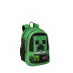 ZAINO ORGANIZZATO MINECRAFT ZAINO SCUOLA TEMPO LIBERO 43X33X19CM NEROVERDE+PIXEL PER PERSONALIZZARLO PANINI SCUOLA ITALY