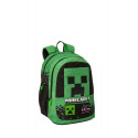 ZAINO ORGANIZZATO MINECRAFT ZAINO SCUOLA TEMPO LIBERO 43X33X19CM NEROVERDE+PIXEL PER PERSONALIZZARLO PANINI SCUOLA ITALY