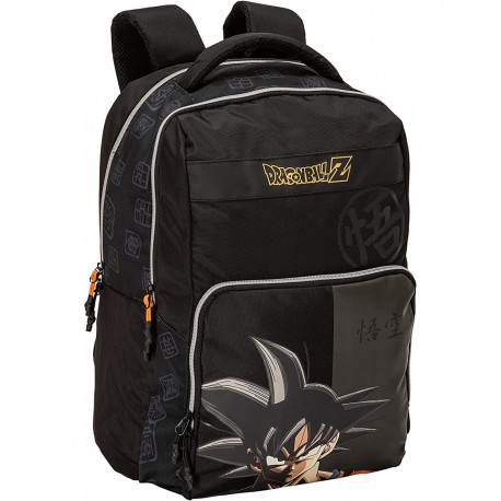 ZAINO SCUOLA ORGANIZZATO DRAGON BALL Z COMIX ANIME BLACK 43X31X17+5CM 2ZIP 1TASCA CON ZIP DA PANINI SCUOLA ITALY