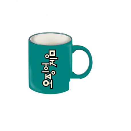 TAZZA MUG SQUID GAME NETFLIX ORIGINAL VERDE TAZZA COLAZIONE CON MANICO 10X8,5X11CM INTERNO BIANCO PANINI SCUOLA ITALY