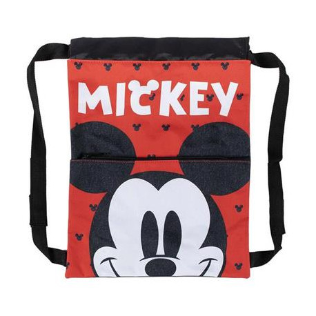 SACCA SCUOLA E DA VIAGGIO ZAINETTO MICKEY ORIGINAL DISNEY 32X25CM TASCA CON ZIP GYM SAC TOPOLINO