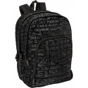 ZAINO SCUOLA ORGANIZZATO COMIX SPECIAL QUILTED BLACK 3+1 ZIP 45X33CM BASE12+6CM PRODOTTO UFFICIALE PANINI SCUOLA ITALY