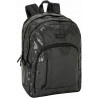 ZAINO ORGANIZZATO GLAMOUR BLACK GLITTER COMIX SCUOLA TEMPO LIBERO 42X32X17CM 3ZIP TASCHE C/ZIP1+2INT.PANINI SCUOLA ITALY