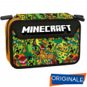 ASTUCCIO SCUOLA 3 ZIP A LIBRO MINECRAFT FUNTAGE INTERNO 45PZ.COLORI GIOTTO/PENNA CANC.FRIXION+ACCESS.PANINI SCUOLA ITALY