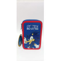 SONIC THE HEDGEHOG ASTUCCIO ORGANIZZATO 3 ZIP A LIBRO 45PZ PASTELLI PENNARELLI E COLLA GIOTTO + ACCESSORI SCUOLA