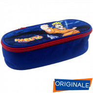 ASTUCCIO OVALE SCUOLA NARUTO ORGANIZZATO CON PATTINA PORTAPENNE 1ZIP 23X10X7CM VUOTO DISTRIBUITO DA PANINI SCUOLA ITALY