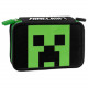 ASTUCCIO SCUOLA 3 ZIP A LIBRO MINECRAFT+PIXEL PER PERSONALIZZARLO INTERNO45PZ.GIOTTO/FRIXION+ACCESS.PANINI SCUOLA ITALY