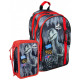 SCHOOL PACK ASTUCCIO 3ZIP A LIBRO 45PZ+ZAINO SCUOLA ORGANIZZATO 3 ZIP JURASSIC WORLD ANIMAL TRACKER 43X32X17CM.GUT ITALY