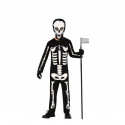 COSTUME SKELETON 7/9 ANNI VESTITO NERO SCHELETRO PER TRAVESTIMENTI DI HALLOWEEN CARNEVALE E SCENE HORROR NO ACCESS