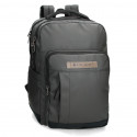 ZAINO NERO XL GREEN PEPE JEANS LONDON 31X44X15CM ADATTABILE AL TROLLEY 3ZIP+PORTA TABLET E PC UTILE PER LAVORO E VIAGGI