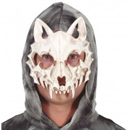 MASCHERA COPRIVISO TESCHIO GATTO ANIMAL IN PVC RIGIDO PER TRAVESTIMENTI DI HALLOWEEN CARNEVALE PARTY E SCENE HORROR