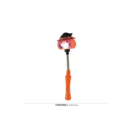 LANTERNA PORTATILE ZUCCA SU MOLLA 24CM A BATTERIE INCLUSE ARTICOLI DECORATIVI PER FESTE DI HALLOWEEN E PARTY A TEMA