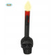 CANDELA NERA TESCHIO LED GIALLO 22X6X5CM A BATTERIE INCLUSE ARTICOLI DECORATIVI PER FESTE DI HALLOWEEN E PARTY A TEMA