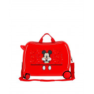 TROLLEY CAVALCABILE4 RUOTE ABS MICKEY DISNEY ORIGINAL 50X38X20CM 34L 1,8KG VALIGIA TOPOLINO CHIUSURA LATO A COMBINAZIONI