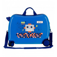 TROLLEY CAVALCABILE DA VIAGGIO ABS ENSÒ ROB FRIEND 4RUOTE 2DOPPIE GIREVOLI 360*VALIGIA 52X20X38CM CHIUSURA A COMBINAZ