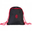 EASY BACKPACK ZAINETTO A SACCA AC MILAN OFFICIALPRODUCT 46XX37CM NERO E ROSSO CON LOGO TASCA CON ZIP ESTERNA SEVEN ITALY