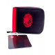 PORTAFOGLIO AC MILAN OFFICIAL PRODUCT 12X10CM CHIUSURA CON ZIP 2 SCOMPARTI PORTAMONETE E PORTACARTE DA SEVEN ITALY