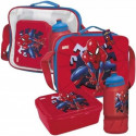 SET 3 PEZZI SPIDER MARVEL MANTRACOLLINA CON ACCESSORI ASILO E DA VIAGGIO PORTAMERENDA E BORRACCIA IN PVC UOMO RAGNO