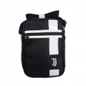 BORSELLO TRACOLLINA FC JUVENTUS OFFICIAL PRODUCT 22X16X6CM 1 ZIP + TASCA CON ZIP NERA E BIANCA CON LOGO DA SEVEN ITALY