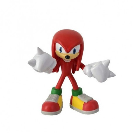 SONIC KNUCKLES THE HEDGEHOG COMANSI FIGURA PUPAZZO 9CM OFFICIAL PRODUCT SEGA IN PLASTICA SAGOMATA ARANCIONE E MULTICOLOR