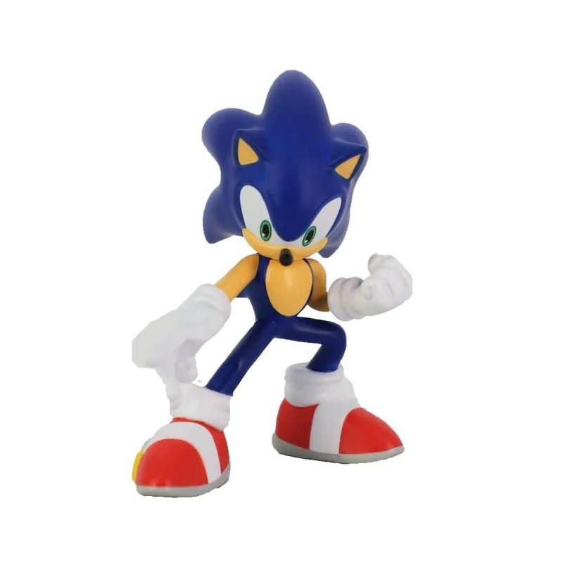 SONIC THE HEDGEHOG COMANSI FIGURA PUPAZZO 9CM OFFICIAL PRODUCT SEGA IN GOMMA RIGIDA SAGOMATA BLU E MULTICOLOR Parole e Pensieri