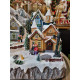 IL MONDO DI CARILLON PAESAGGIO CON BABBO NATALE E LE SUE RENNE IN MOVIMENTO LUCI E SUONI 45X40X45CM TOP QUALITY