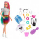 BARBIE SET BAMBOLA CAPELLI MULTICOLOR + VESTITI + SCARPE + ACCESSORI 3+ANNI MATTEL OFFICIAL PRODUCT