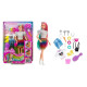 BARBIE SET BAMBOLA CAPELLI MULTICOLOR + VESTITI + SCARPE + ACCESSORI 3+ANNI MATTEL OFFICIAL PRODUCT