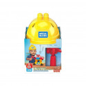 SCATOLA MEGA BLOKS 20 PEZZI CON CASCO E MARTELLO MATTONI DA ASSEMBLARE COSTRUZIONI GIOCATTOLO ISTRUTTIVO FISHER PRICE