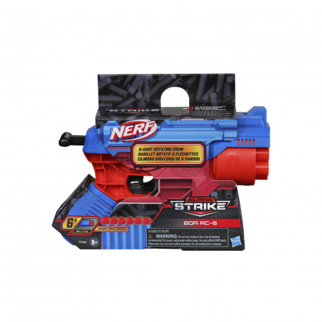 PISTOLA NERF ALPHA STRIKE BOA RC6 + 6 DARDI GIOCATTOLO 24X15X6CM IN PLASTICA PER BAMBINI 8+ANNI HASBRO OFFICIAL PRODUCT