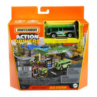 MATCHBOX ACTION DRIVERS PLAYSET STATION MBX CITY BUS STAZIONE BUS DA ASSEMBLARE VEICOLO+LIBRICIN MATTEL OFFICIAL PRODUCT