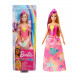 BARBIE DREAMTOPIA PRINCESS DOLL CON VESTITO FUCSIA A FIORELLINI BAMBOLA 30CM MULTICOLOR3+ANNI MATTEL OFFICIAL PRODUCT