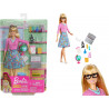 BARBIE INSEGNANTE SET BAMBOLA DOLL TEACHER YOU CAN BE+MAPPAMONDO+PC+MICROSCOPIO+ACCESSORI 3+ANNI MATTEL OFFICIAL PRODUCT