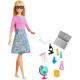 BARBIE INSEGNANTE SET BAMBOLA DOLL TEACHER YOU CAN BE+MAPPAMONDO+PC+MICROSCOPIO+ACCESSORI 3+ANNI MATTEL OFFICIAL PRODUCT