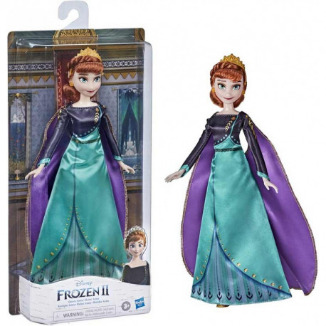 BAMBOLA FROZEN II QUEEN ANNA CLASSIC DOLL ORIGINAL BAMBOLINA 30CM VESTITO CON MANTELLO SCATOLATA DISNEY HASBRO