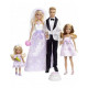 SET FAMIGLIA BARBIE KEN E LE BIMBE MATRIMONIO ROMANTICO KIT 4 BAMBOLE + TORTA NUZIALE WEDDING GIFT SET MATTEL OFFICIAL P