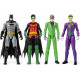 PACK SET 4 PERSONAGGI COMICS DA 30CM FIGURE DI BATMA+ROBIN+THE JOKER+THE RIDDLER DC COMICS WORNER BROS OFFICIAL PRODUCT