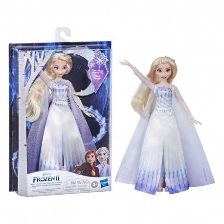 BAMBOLA FROZEN II MUSICAL ELSA CLASSIC DOLL ORIGINAL BAMBOLINA 30CM CAPELLI BIONDI E VESTITO SCATOLATA DISNEY HASBRO