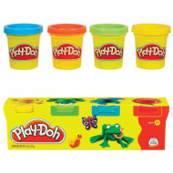 PLAY DHO PLASTILINA CONFEZIONE 4 VASETTI PASTA MODELLABILE DA 56G 4 COLORI GIOCO PER BAMBINI 2+A.HASBRO OFFICIAL PRODUCT