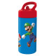 BORRACCIA 420ML CON CANNUCCIA SUPER MARIO NINTENDO PLAYGROUND TAPPO DOSATORE RICHIUDIBILE IN PLASTICA REAL TRADE ITALY