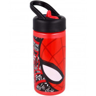 BORRACCIA 420ML CON CANNUCCIA SPIDER MAN MARVEL PLAYGROUND TAPPO DOSATORE RICHIUDIBILE IN PLASTICA UOMO RAGNO