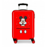 TROLLEY DA VIAGGIO ABS 4RUOTE MICKEY THINGS DISNEY VALIGIA TOPOLINO ROSSA BAG.A MANO 55X38X20CM 2 CHIUS.A COMBINAZ