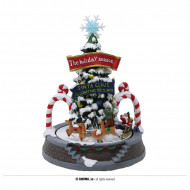 CARILLON PAESAGGIO NATALIZIO THE HOLIDAY SEASON 20X24 CM BABBO NATALE CON RENNE 3 BATTERIE AA MOVIMENTO LUCI E SUONI