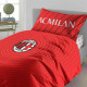 PARURE COPRIPIUMINO 1 PIAZZA AC MILAN 1899 OFFICIAL PRODUCT SACCO COPRIPIUMINO 155X200CM FEDERA 50X80CM 100% COTONE