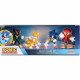 SET 4 FIGURE SONIC THE HEDGEHOG PUPAZZO 9CM OFFICIAL PRODUCT SEGA IN GOMMA RIGIDA SAGOMATA BLU E MULTICOLOR