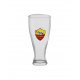 BICCHIERE BIRRA AS ROMA 415ML H19XCM VETRO CON LOGO BEER MUG SCATOLATO AS ROMA 1927 OFFICIAL PRODUCT GIEMME TORINO ITALY